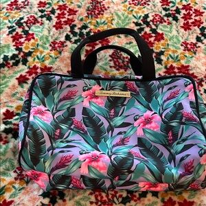 Tommy Bahama Tropical Floral Cosmetic Bag - Purple and Green